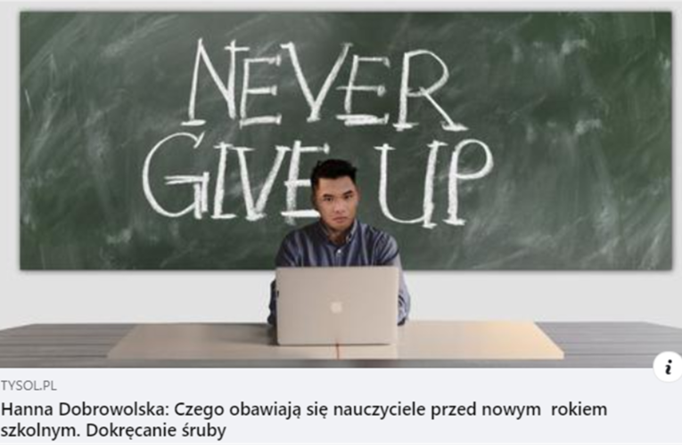 Polecamy artykuł eksperta oświatowego Hanny Dobrowolskiej