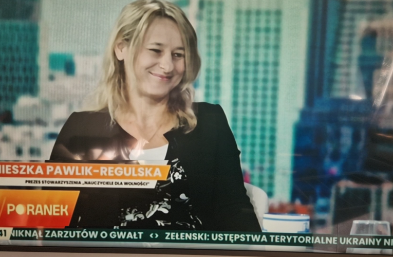 Agnieszka Pawlik-Regulska prezes stowarzyszenia „Nauczyciele dla Wolności” wPolsce24 TV