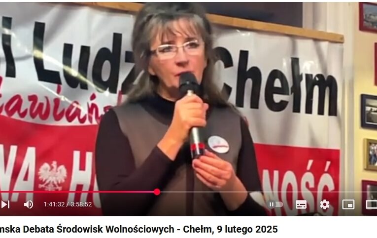 Udział Zdzisławy Piaseckiej w V Chełmskiej Debacie Środowisk Wolnościowych