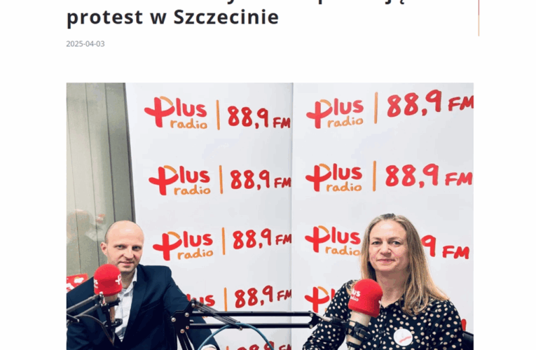 Sylwia Kloc w radio Plus zaprasza na szczeciński protest